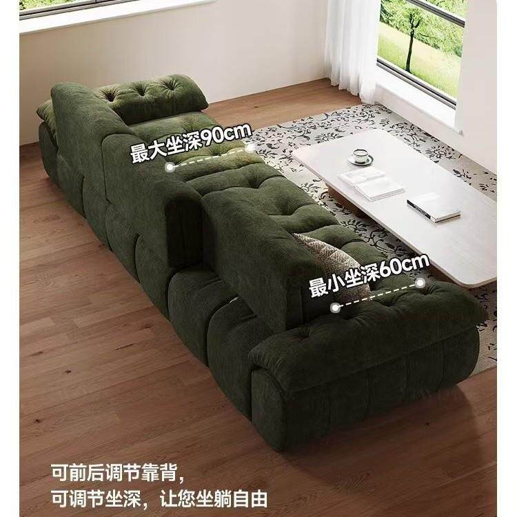 漫云新沙发客厅202深5款雪尼尔布艺沙发超坐宽BSF-17直排可移动靠