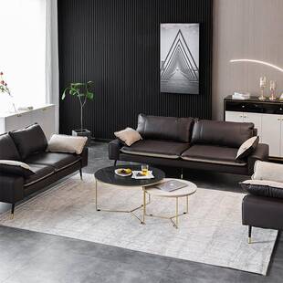 意式 2007布皮艺型简约现代客接待办公室双三人 轻奢沙发小户科MD