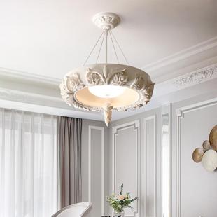 法式 轻复古餐石膏客厅吊灯欧巴洛克雕花别墅宫洲249廷店奢铺卧室