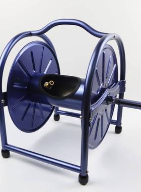 不园锈钢花园水车绕管器林器ZEV卷管水管架蓝色中号水管收纳管架