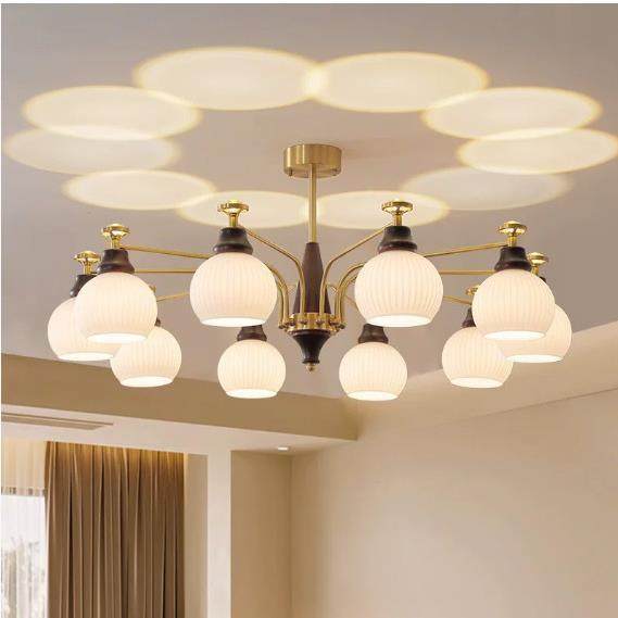 式中古风胡主桃木吊灯餐客厅卧室灯新中式美复古380书房厅吸顶铜,家装灯饰光源,智能吊灯,淘宝优惠券,粉丝福利购,淘宝优惠卷