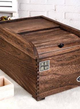 GOF9D实木质碳化5F75SS8H71015K防虫防潮米箱米米桶储缸物储粮面