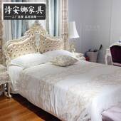白色彩双宅床欧式 意式 米兰绘DSZ达法人式 古典豪床