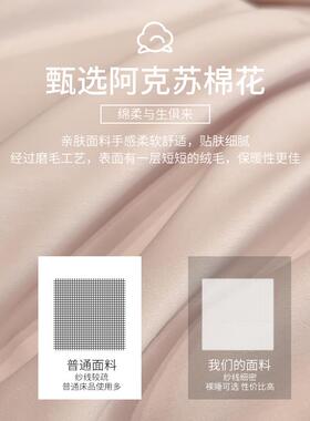 100长绒棉高四件套四支季通用全棉高纯棉床上用轻奢档被套床单VRK