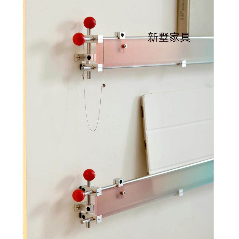 不LUC志锈钢光轴浙变亚克力杂架置物架师设计款墙报上创意书架展