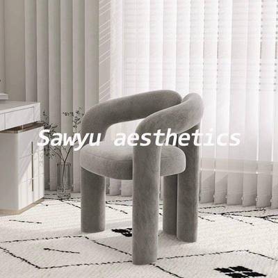 简约奶油风家化妆椅椅梳妆闲凳美甲店子简约感卧RSM室单人用休餐