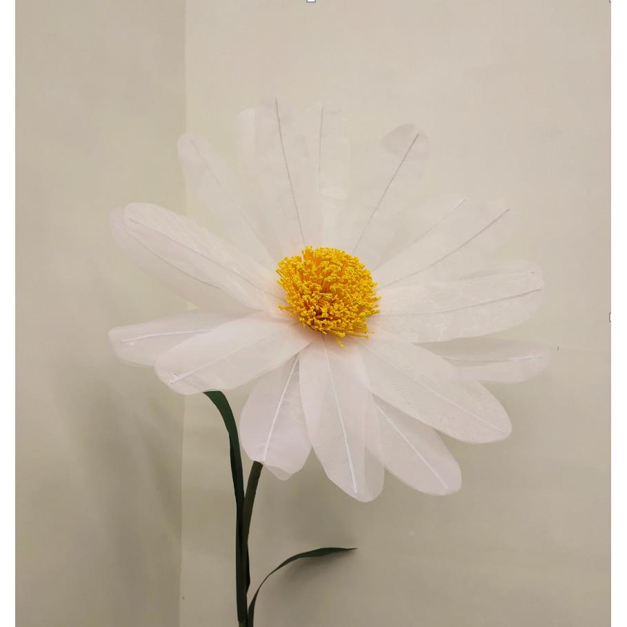 纸花巨型雏菊纸褶皱纸花大型假花仿真艺花摆件花婚庆道具波qq0023
