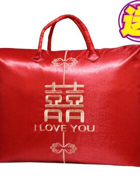 *大红色结婚M被子喜被送礼新娘女方F969STS9冬陪棉嫁被新婚庆嫁妆