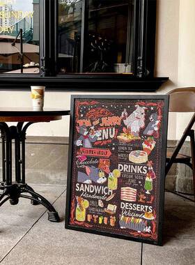 室猫和鼠A188vJ8S美式餐厅装饰画卧床客头卡老通风床头背景挂画趣