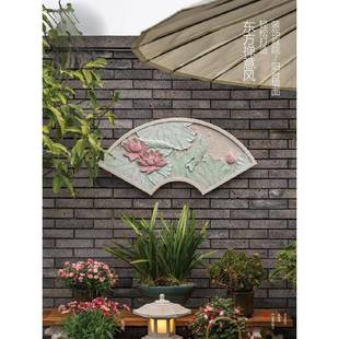 中式户庭F777MTTT院室墙面装挂饰画外墙壁造外景挂件室外墙上防水