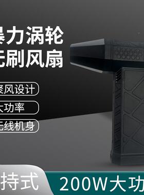 用暴力15991吹风机高水速涡轮风扇吹气助燃吹家洁除尘除雪手持清