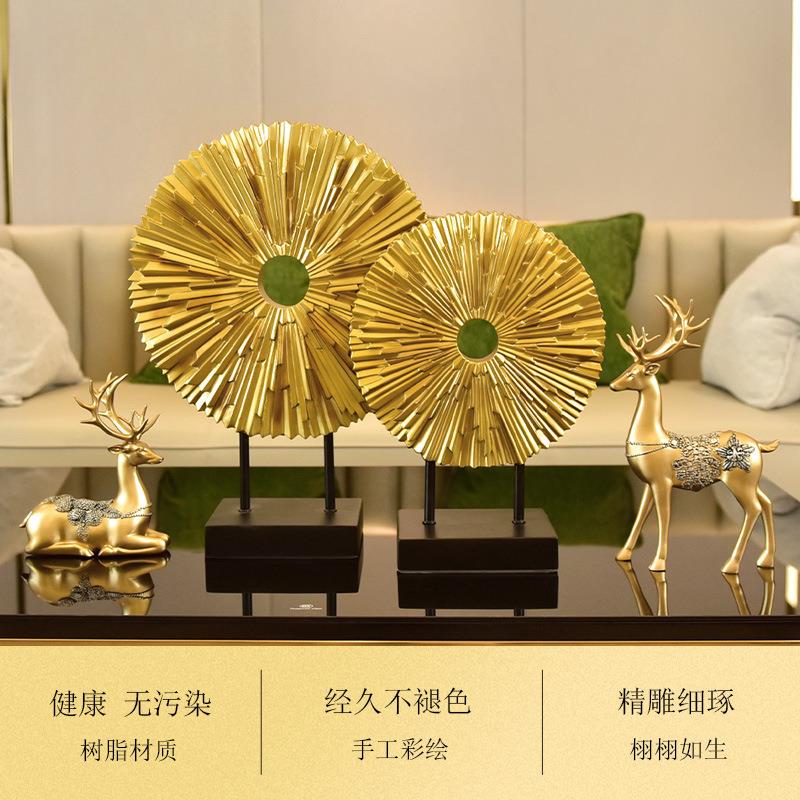 欧式鹿户玄关摆饰法式家居入装品件轻奢客厅F5923791电视柜现酒柜