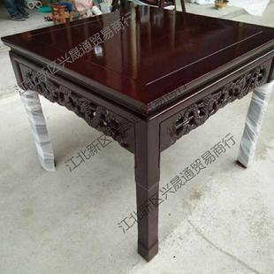 中式 仿古八桌仙OJI家用四方桌实木面饭桌椅店组合正方形馆餐桌