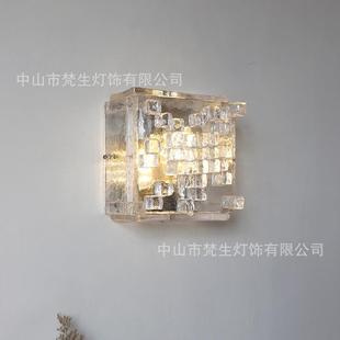 穆拉诺玻璃壁灯中古法式美式轻奢客厅卧室过道床头氛围感灯具