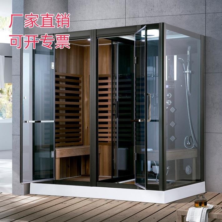 浴室整体淋浴房蒸汽房按摩房沐浴房带浴缸一体式卫生间家用洗澡房