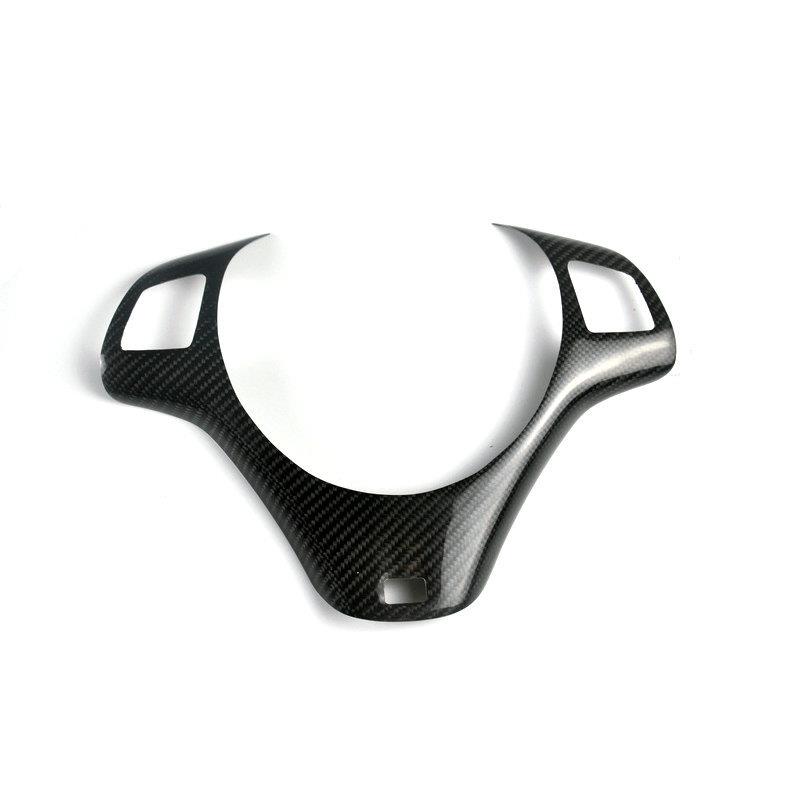 适用于宝马3系E90E92E93M3带孔方向盘贴真碳纤改装饰框条盖罩