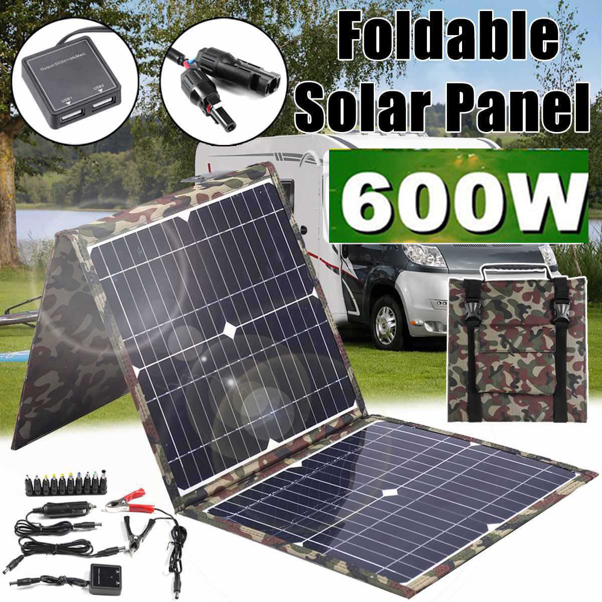 18V36W可折叠太阳能电池板便携式户外折叠包FoldableSolarPanel