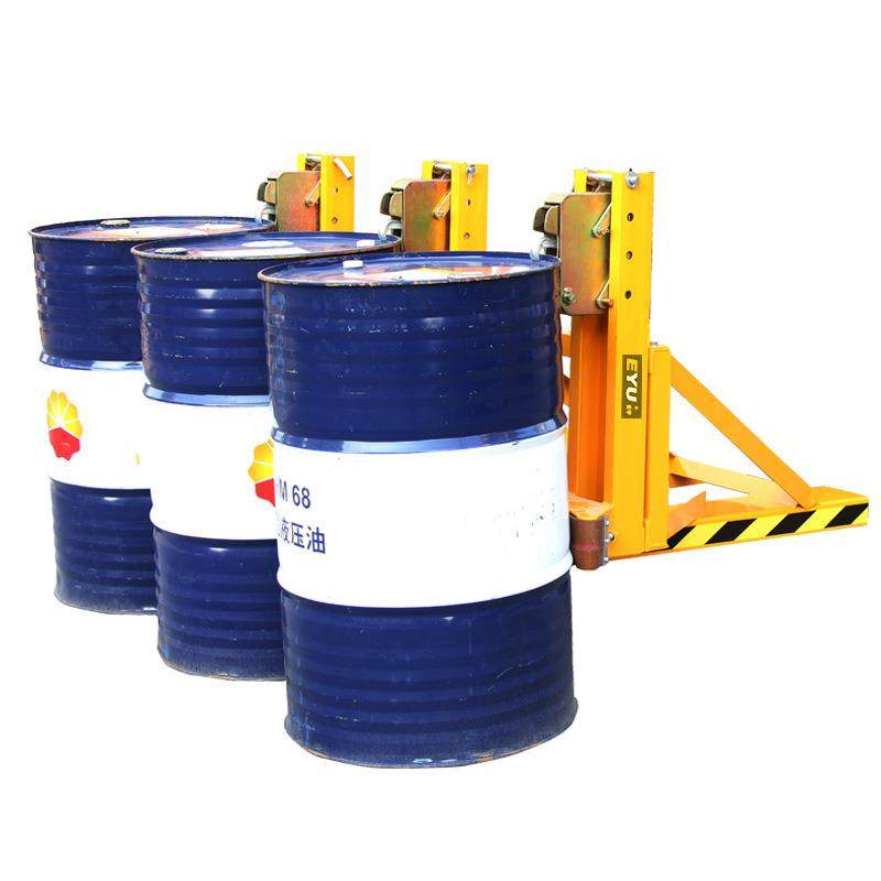 DG1500A三桶叉车油桶夹具重型大桶夹铲铁桶夹子油漆桶搬运夹桶器