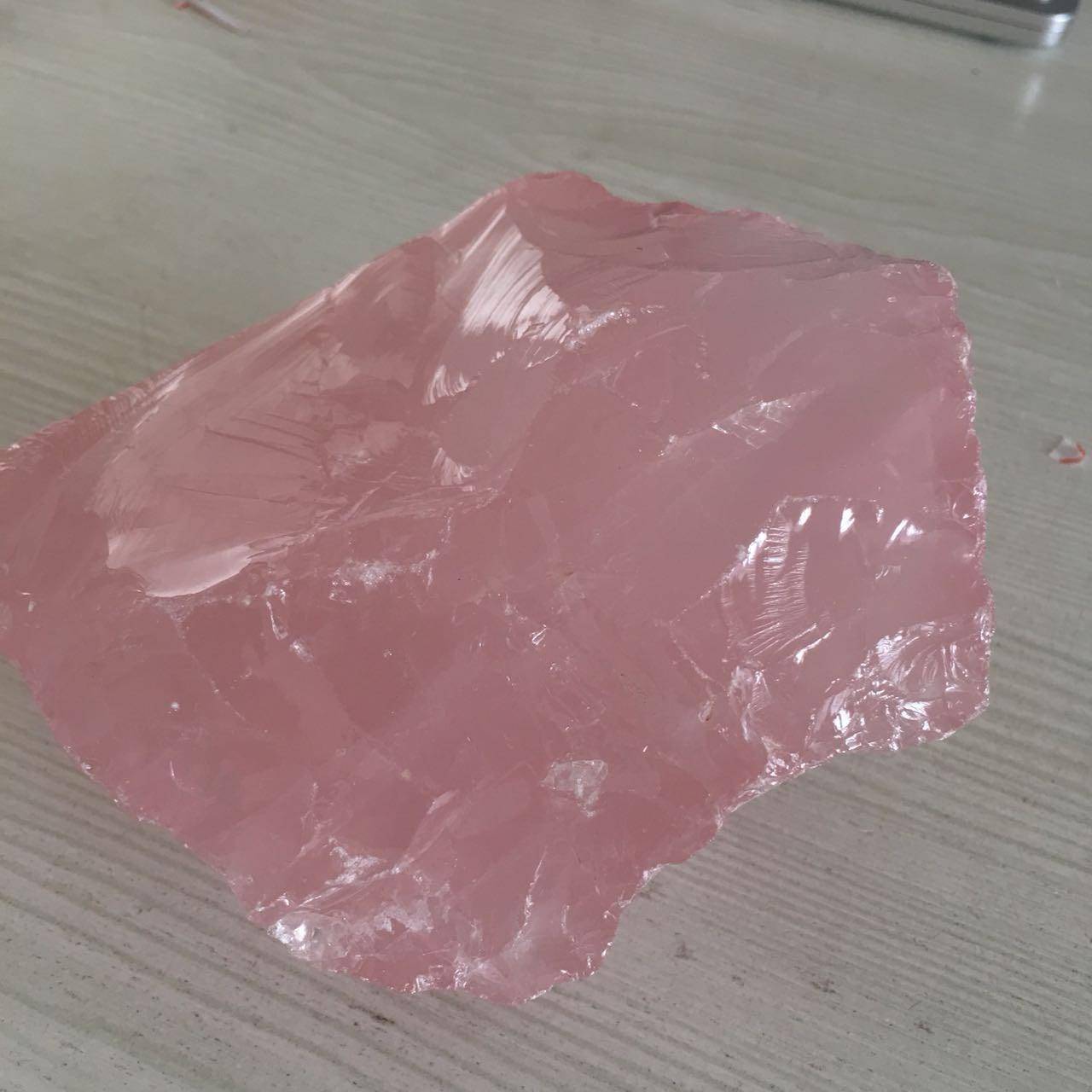 天然水晶原矿冰种粉水晶原石摆件雕刻料果冻体