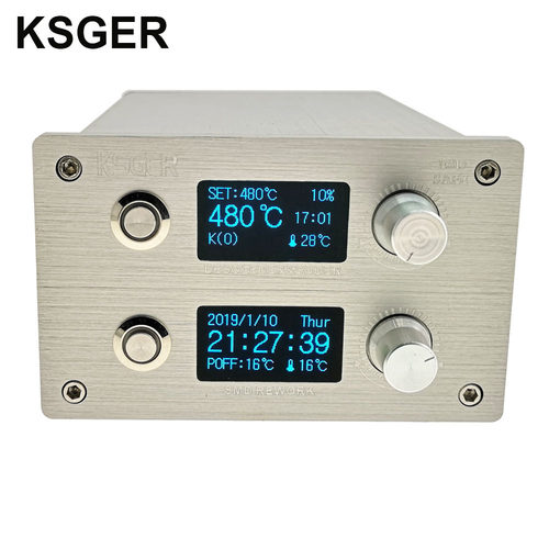 KSGER二合一白菜白光T12热风枪焊台电烙铁维修工具电焊台休眠焊接
