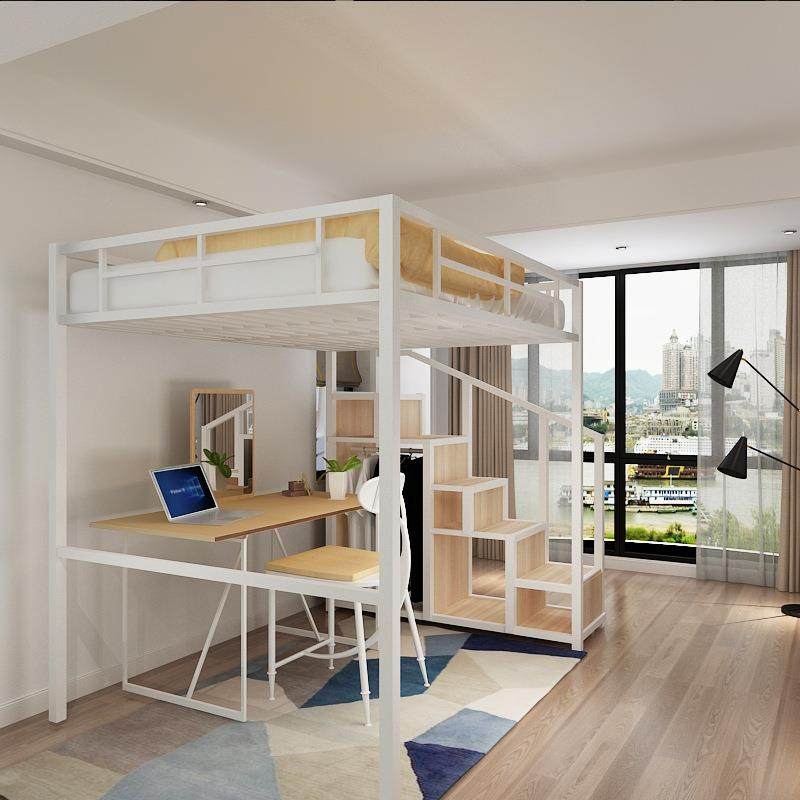 简约现代上床下桌铁架床多功能学生公寓单人高低床家用双层床,机械设备,其他机械设备,淘宝优惠券,粉丝福利购,淘宝优惠卷