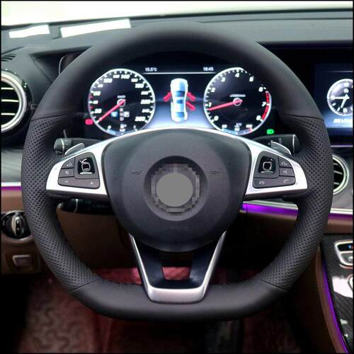 方向盘套适用奔驰C260E300LC200L级专用真皮手缝方向盘把套