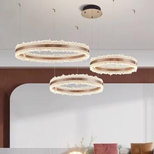 客厅吊灯大厅主灯超亮轻奢餐厅吧台圆形主灯卧室灯全屋灯具24新款