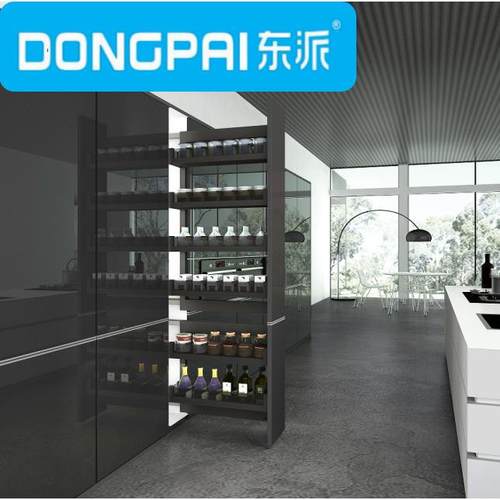 东派-全铝拉篮铝合金拉篮全铝高身侧拉篮150柜体-6层（全通透）