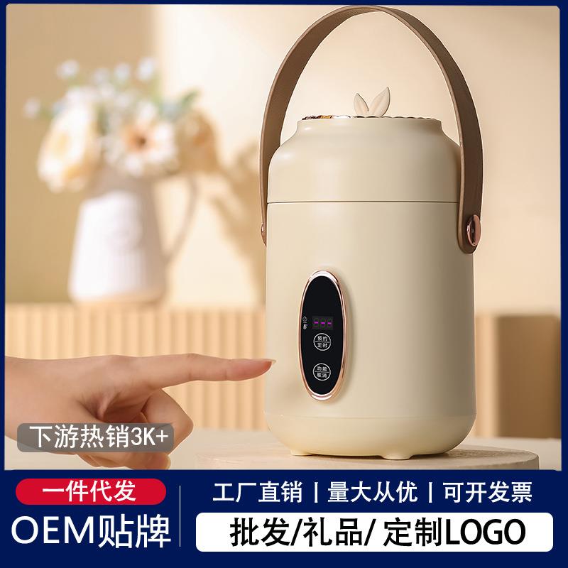 便携式加热烧水保温杯外出旅行迷你携带自动加热壶电热