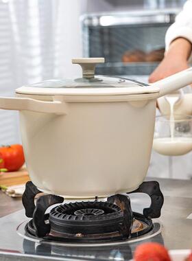 14CM加高 3.7L容量 陶瓷不粘加深型奶锅 高颜值白色系