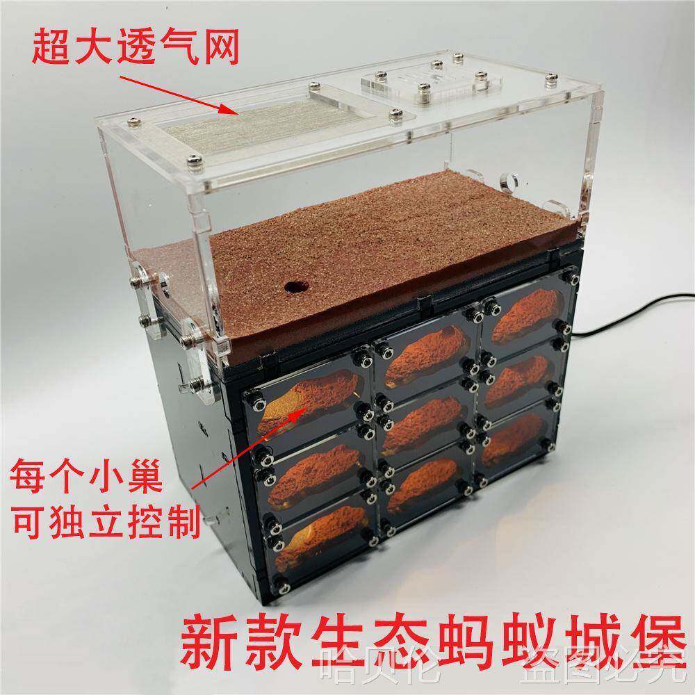蚂蚁箱堡带夜灯饲养盒豪华宠物蚂蚁工坊亚克力沙巢蚁巢