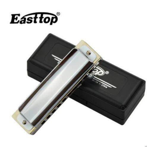 EASTTOP东方鼎T006十孔布鲁斯口琴C调电镀铜格特制音簧口琴