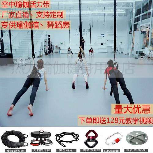 TLa5代空中瑜伽活力带安全悬挂式健身舞蹈飞天魔力绳室内蹦极弹