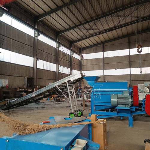 大型椰壳粉碎筛选设备椰皮粉碎机椰壳分离椰糠椰丝设备