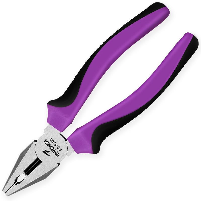 拓伏锐EC-9205钢丝钳柄电工钳老虎钳平咀钳平口钳子CR-V6”165mm