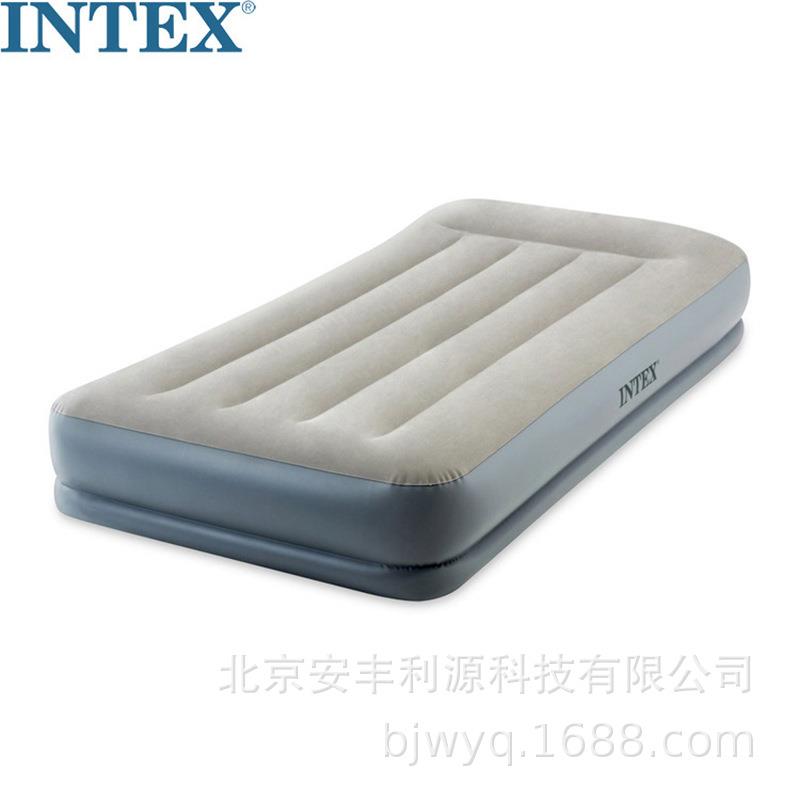 INTEX64116单人充气床垫气垫床内置电泵冲气床加厚