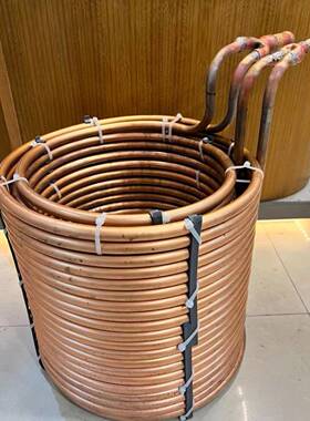 工业冷水机制冷铜盘管蒸发器紫铜传换热器水箱散冷器3P5P10P-60HP