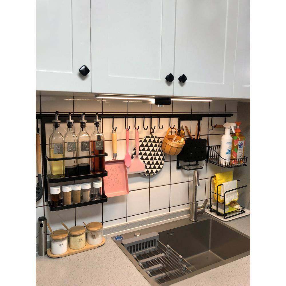 厨房置物架免打孔壁挂架调料架筷子篓墙上收纳架厨房用品家用大