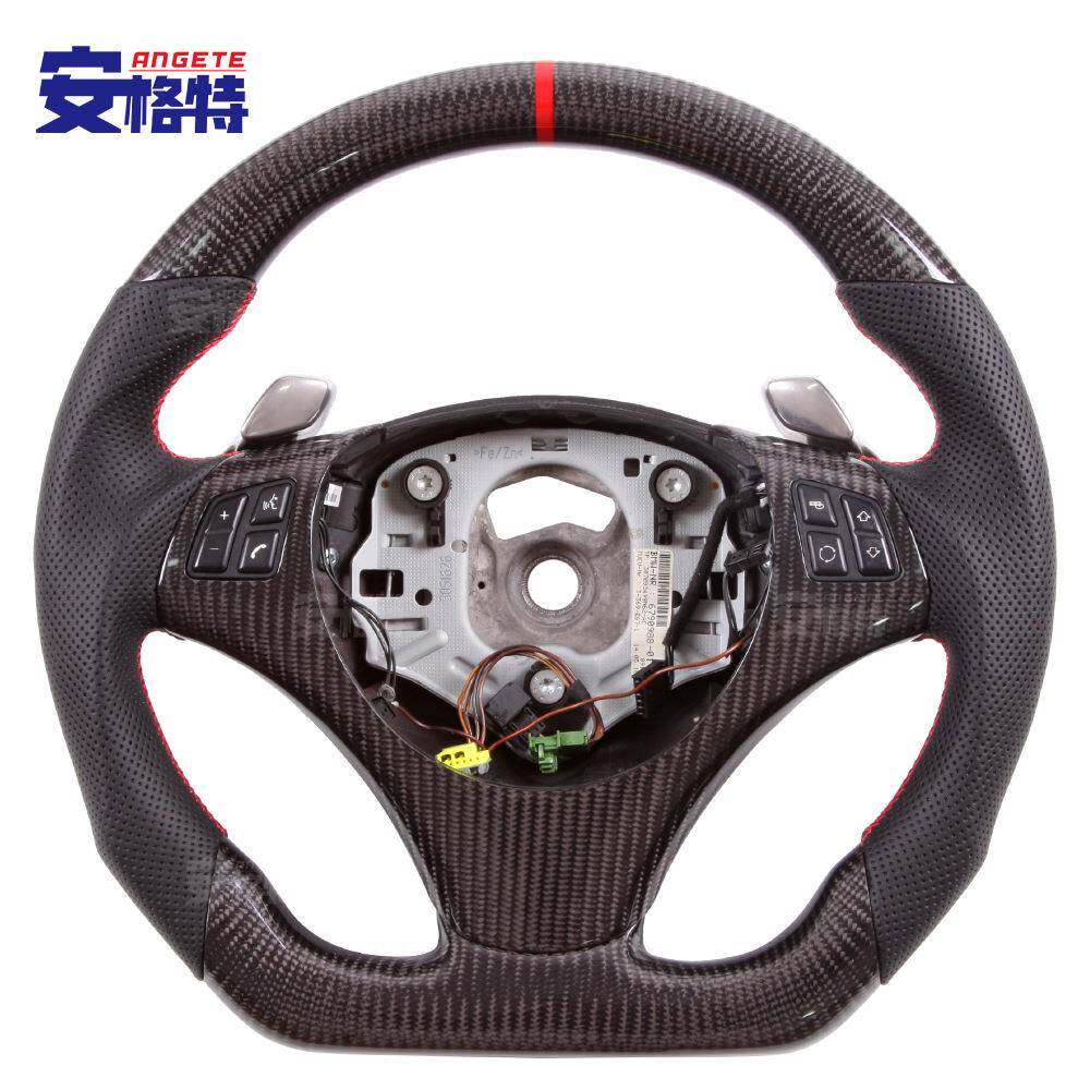 适用宝马BMWE90E92E88E93碳纤维汽车方向盘改装总成老款改新