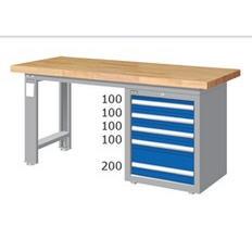 供应TANKO天钢工作桌WAS-77053F五吊柜式耐磨钳工操作台