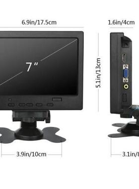 高清7寸车载液晶显示器HDMIVGA货车大巴车公交监视器头枕显示屏