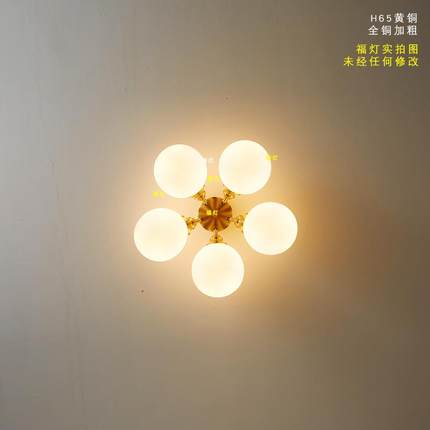 全铜防水led吸顶灯 卫生间阳台儿童房间照明圆形防虫灯楼梯间顶灯