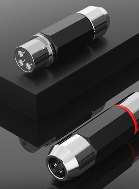 Monosaudio纯紫铜镀金镀铑卡侬头三芯音频话筒XLR平衡头连接插头