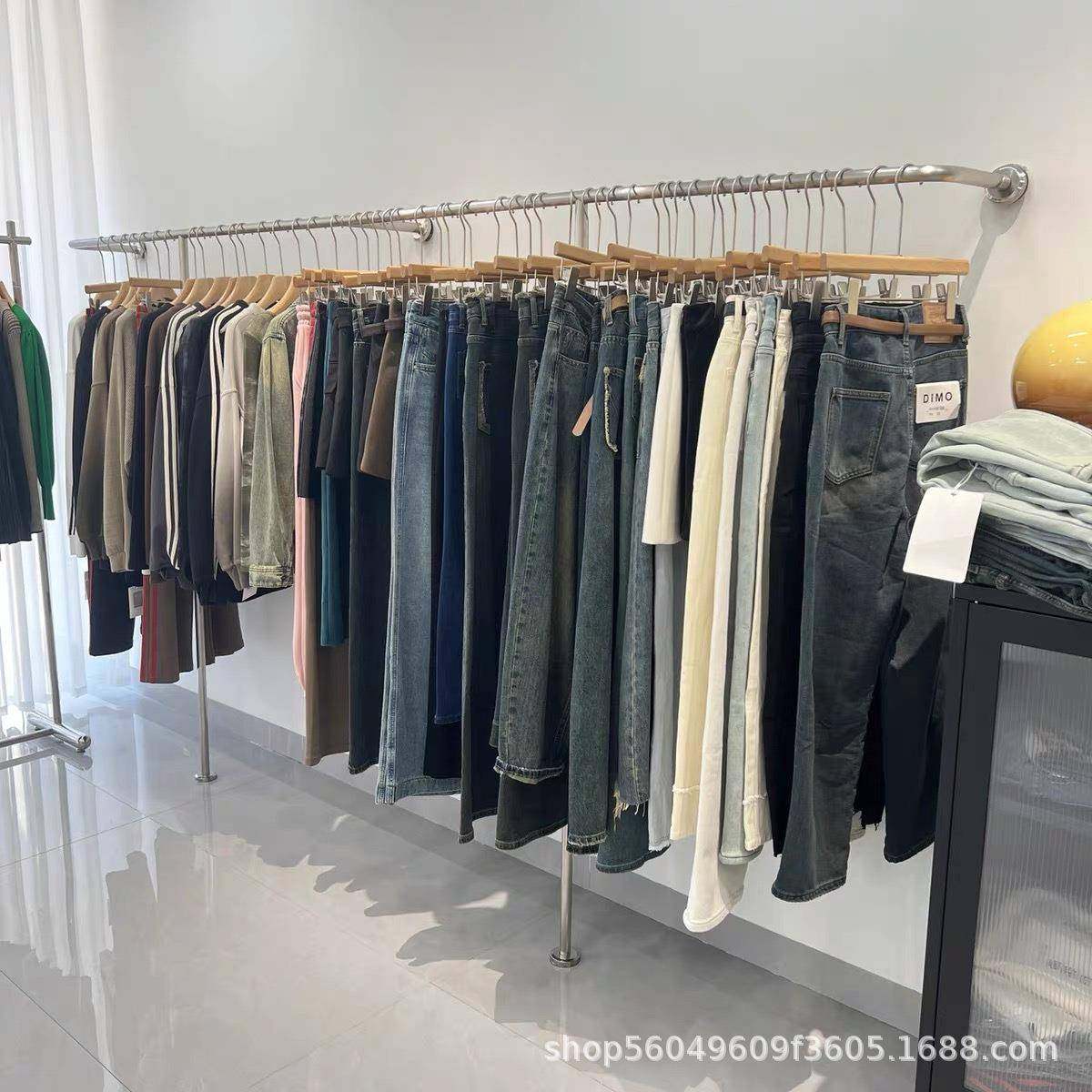 服装店展示架上墙不锈钢拉丝壁挂式店装修陈列挂衣架壁挂展示架,农用物资,其他肥料,淘宝优惠券,粉丝福利购,淘宝优惠卷