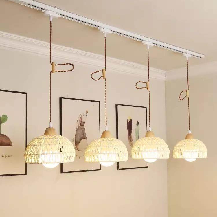 日式藤艺吊线可移动导轨灯复古民宿餐厅灯补光商店吧台橱窗轨道灯,节庆用品/礼品,新娘配件,淘宝优惠券,粉丝福利购,淘宝优惠卷