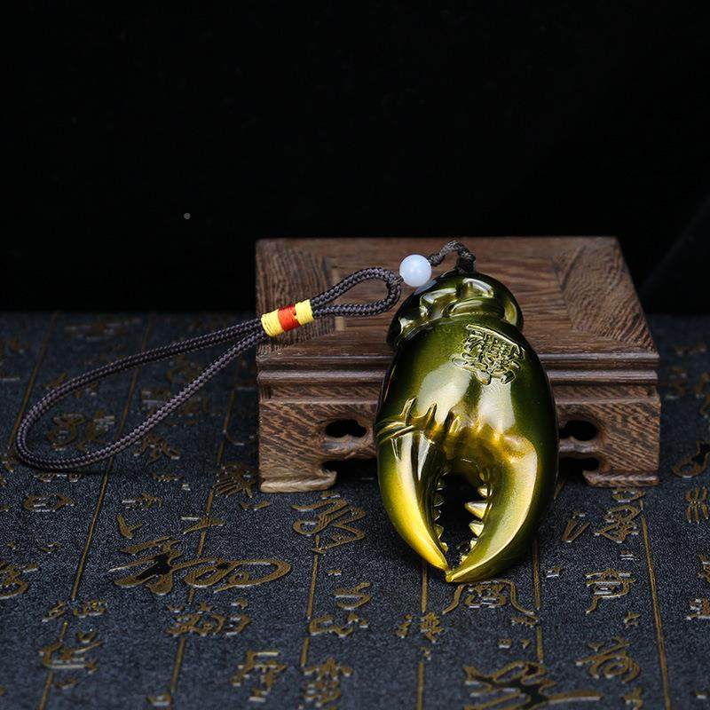 NKU全黄铜制造蟹烤色拉丝封油寓钳意中钳（手钱钱）有手把件创意,家居饰品,装饰摆件,淘宝优惠券,粉丝福利购,淘宝优惠卷