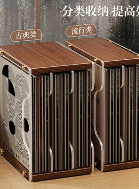 黑胶唱展示架纳家用桌面WVE多格CD收架光碟存放唱片盒放置架片保