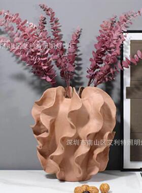 北欧轻奢花树脂瓶现代NMW器简约插花客厅玄关花瓶花摆件家居花瓶