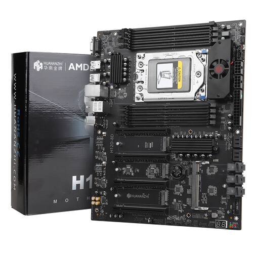 华南金牌H12D-8D主板AMD霄龙EPYC7002/7003处理器7K62带BMC服务器
