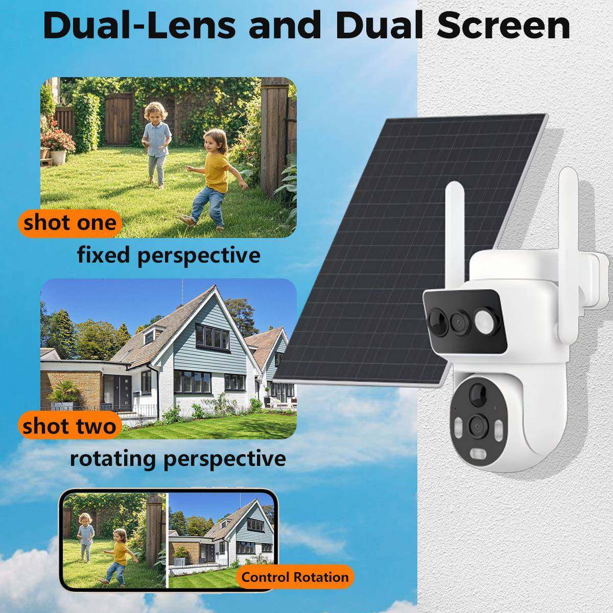 AOV低耗控摄像监头室外无线高4功清可夜监视户外太阳能4g控摄影头